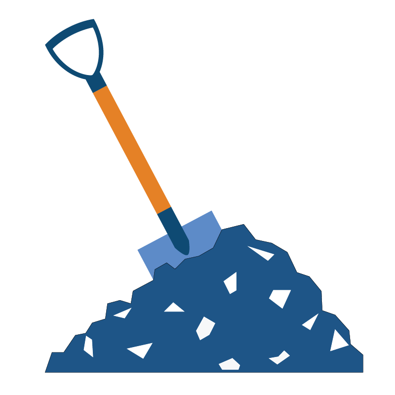 Mining research theme logo representing sustainable resource management, mineral studies, and responsible mining initiatives by Mediatiz Foundation